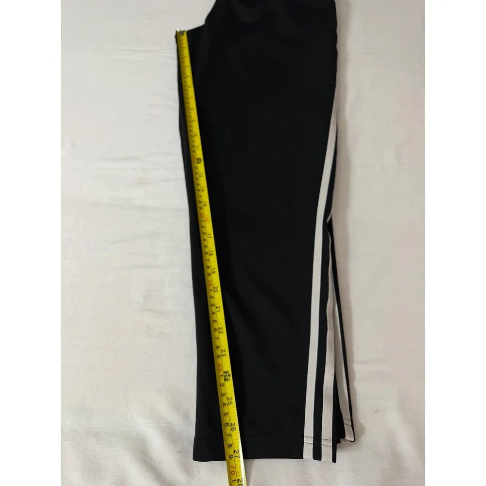 Adidas Mens 3-Stripe Track Pants Black White Tapered Athletic Joggers Size Small